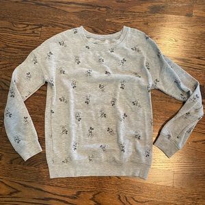 Womens mickey gray sweatshirt size small